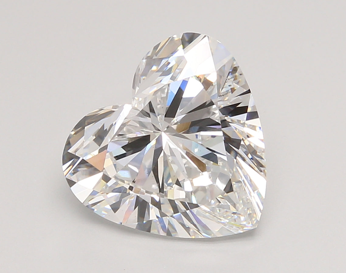 5.03 Carat Heart Shaped, Ideal Cut, E Color, VVS2 Clarity, IGI Certified Lab Grown Diamond