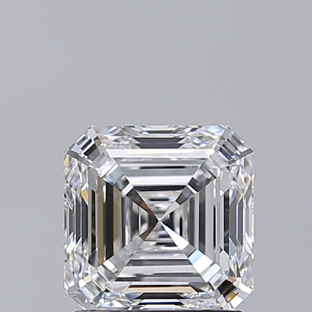 1.52 Carat Asscher Shaped, Very Good Cut, D Color, VVS2 Clarity, IGI Certified Lab Grown Diamond
