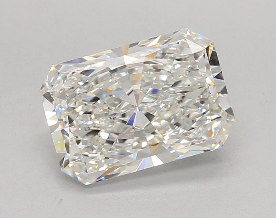 3.05 Carat Radiant Shaped, Ideal Cut, F Color, VVS2 Clarity, IGI Certified Lab Grown Diamond