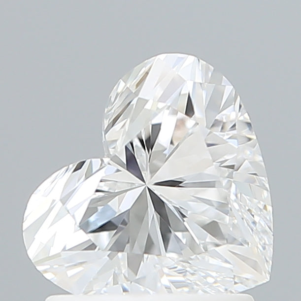 1.35 Carat Heart Shaped, Ideal Cut, D Color, VVS1 Clarity, IGI Certified Lab Grown Diamond
