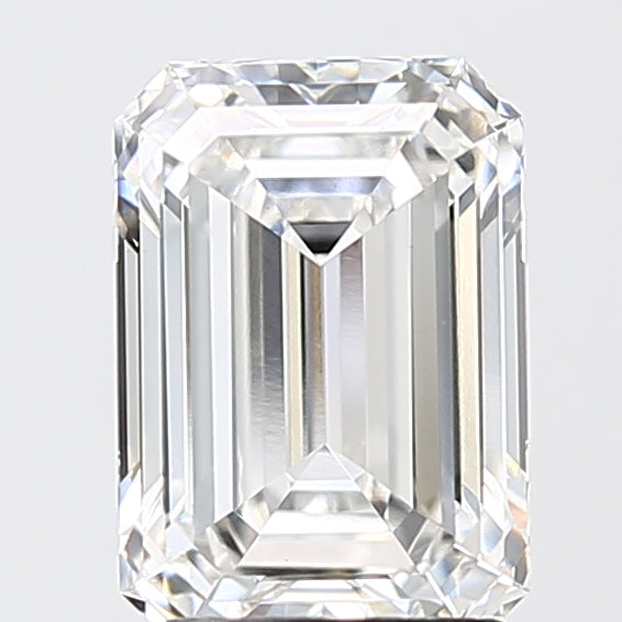 2.60 Carat Emerald Shaped, Ideal Cut, E Color, VS1 Clarity, IGI Certified Lab Grown Diamond
