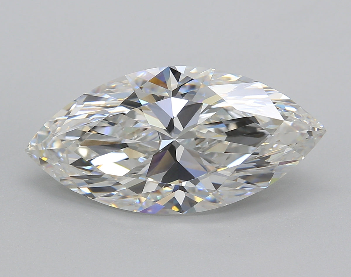 5.01 Carat Marquise Shaped, Very Good Cut, F Color, VVS2 Clarity, IGI Certified Lab Grown Diamond