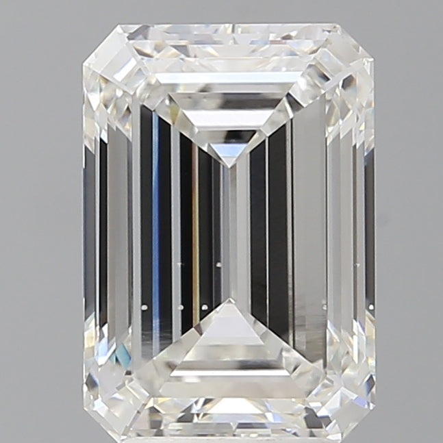 3.90 Carat Emerald Shaped, Ideal Cut, F Color, VS2 Clarity, IGI Certified Lab Grown Diamond