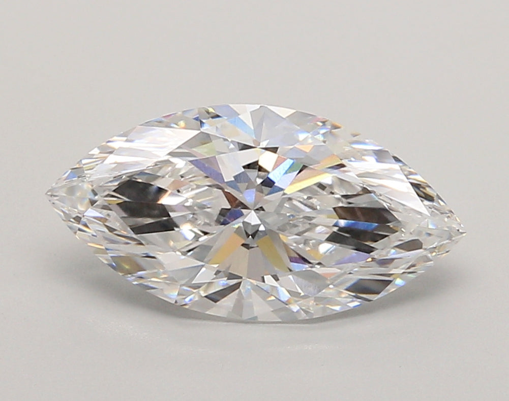 2.50 Carat Marquise Shaped, Ideal Cut, D Color, VS1 Clarity, IGI Certified Lab Grown Diamond