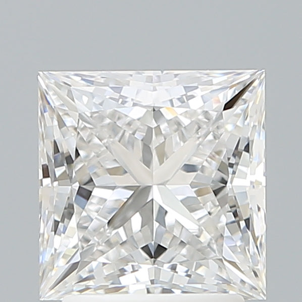2.43 Carat Princess Shaped, Ideal Cut, E Color, VVS2 Clarity, IGI Certified Lab Grown Diamond