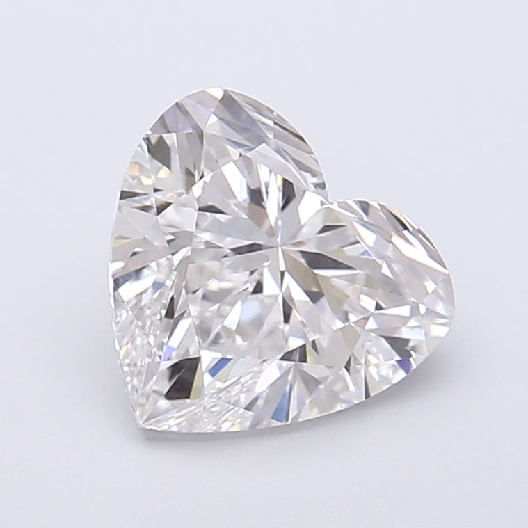 2.59 Carat Heart Shaped, Very Good Cut, E Color, VVS2 Clarity, IGI Certified Lab Grown Diamond