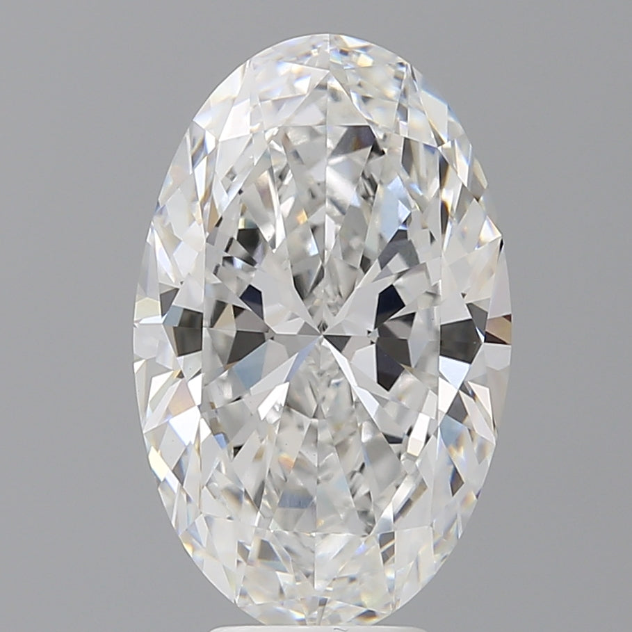 5.51 Carat Oval Shaped, Ideal Cut, F Color, VVS2 Clarity, IGI Certified Lab Grown Diamond