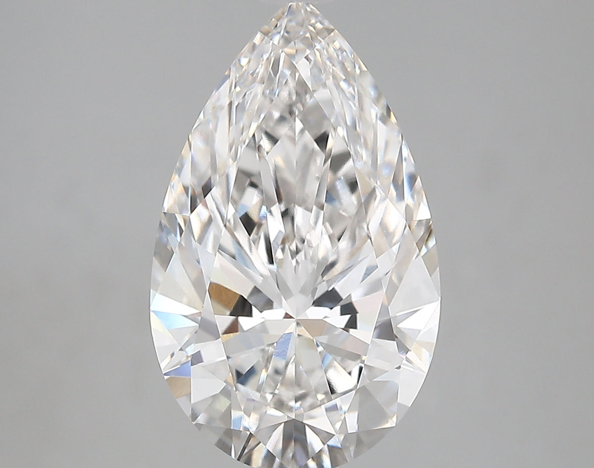 4.79 Carat Pear Shaped, Very Good Cut, F Color, IF Clarity, IGI Certified Lab Grown Diamond