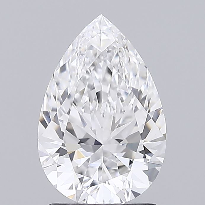 1.58 Carat Pear Shaped, Ideal Cut, D Color, VVS1 Clarity, IGI Certified Lab Grown Diamond
