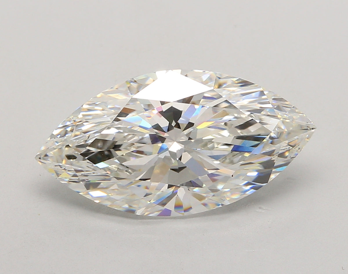 6.02 Carat Marquise Shaped, Ideal Cut, G Color, VVS2 Clarity, IGI Certified Lab Grown Diamond