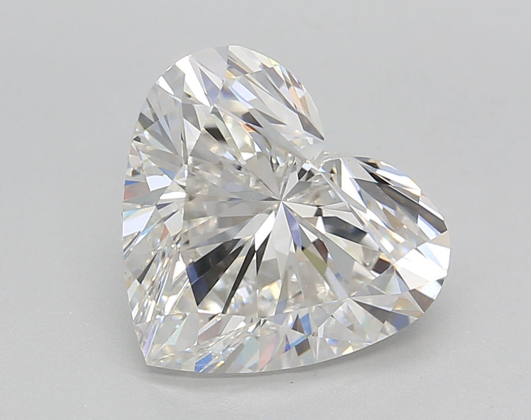 3.51 Carat Heart Shaped, Very Good Cut, F Color, VVS2 Clarity, IGI Certified Lab Grown Diamond