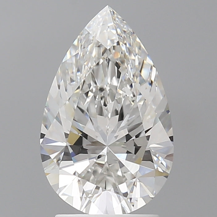 2.59 Carat Pear Shaped, Ideal Cut, F Color, VVS2 Clarity, IGI Certified Lab Grown Diamond