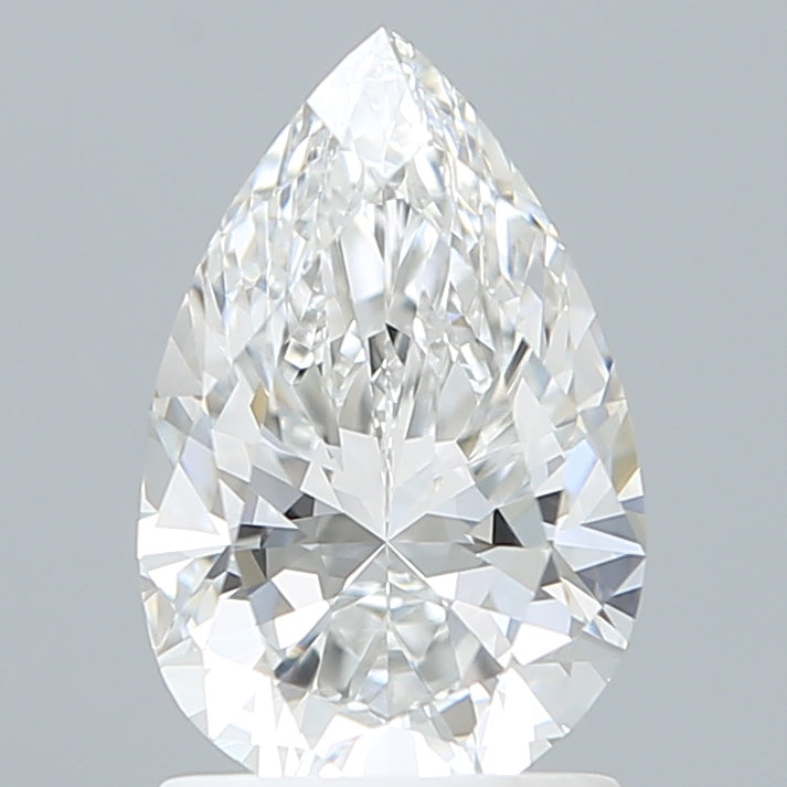 1.50 Carat Pear Shaped, Ideal Cut, E Color, VVS2 Clarity, IGI Certified Lab Grown Diamond