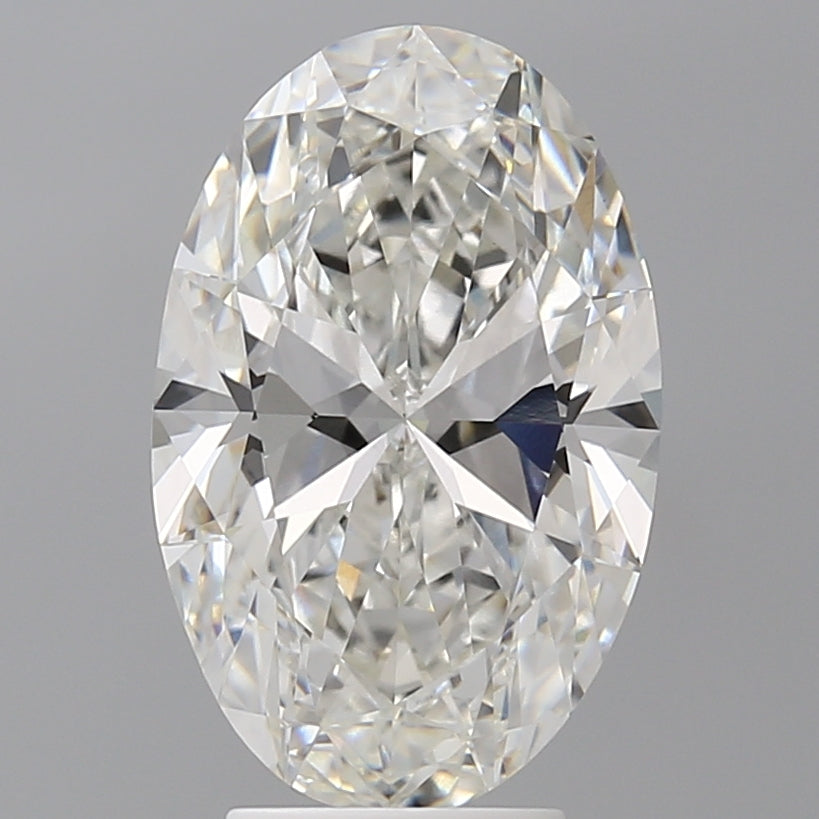 4.10 Carat Oval Shaped, Ideal Cut, F Color, VVS2 Clarity, IGI Certified Lab Grown Diamond