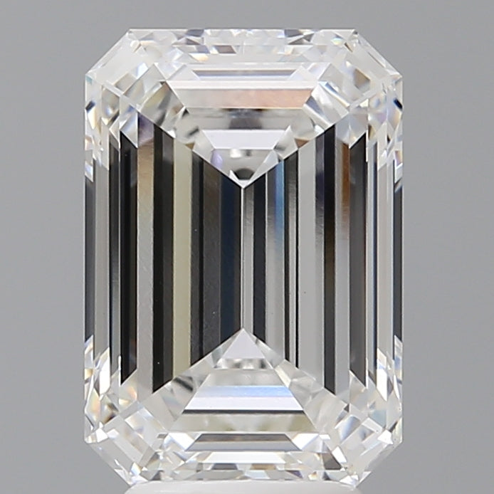 4.60 Carat Emerald Shaped, Ideal Cut, D Color, VVS2 Clarity, IGI Certified Lab Grown Diamond