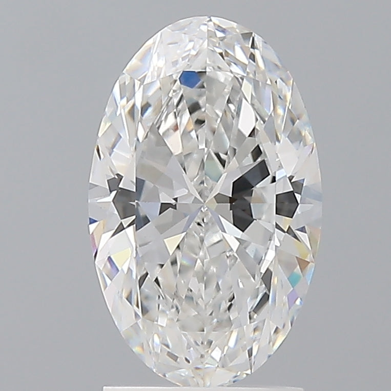 2.10 Carat Oval Shaped, Ideal Cut, E Color, VVS2 Clarity, IGI Certified Lab Grown Diamond