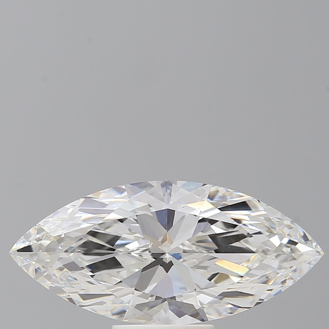 4.52 Carat Marquise Shaped, Ideal Cut, F Color, VVS2 Clarity, IGI Certified Lab Grown Diamond