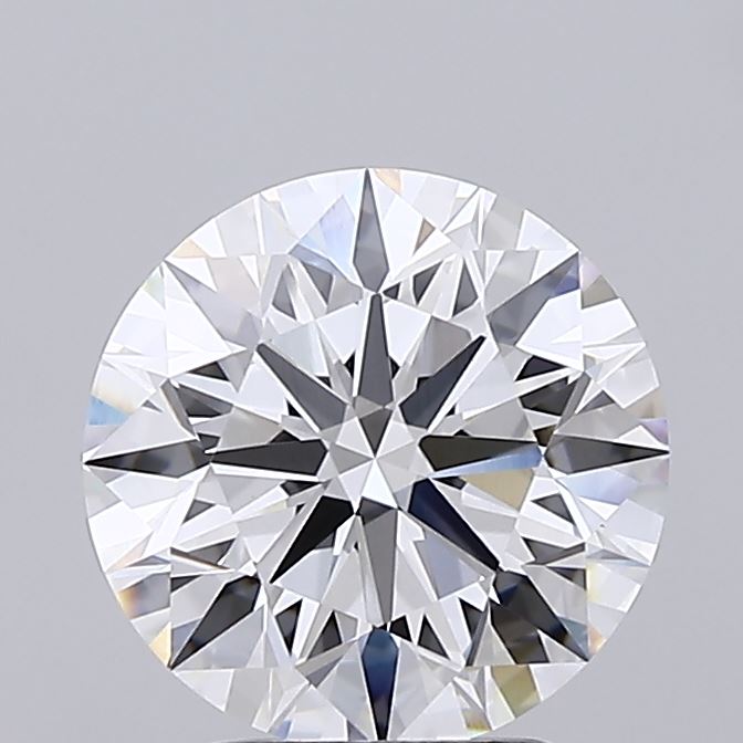 3.11 Carat Round Shaped, Ideal Cut, D Color, VVS2 Clarity, IGI Certified Lab Grown Diamond