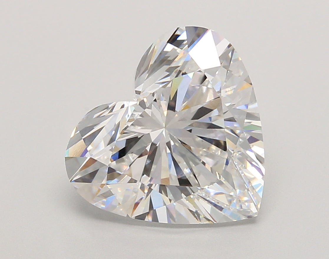 5.02 Carat Heart Shaped, Ideal Cut, D Color, VVS1 Clarity, IGI Certified Lab Grown Diamond