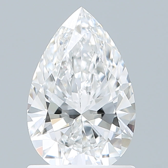 1.10 Carat Pear Shaped, Ideal Cut, D Color, VVS2 Clarity, IGI Certified Lab Grown Diamond