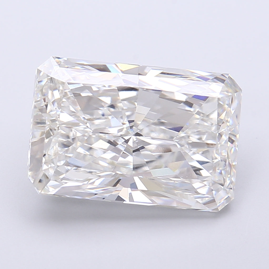 7.51 Carat Radiant Shaped, Very Good Cut, F Color, VVS2 Clarity, IGI Certified Lab Grown Diamond