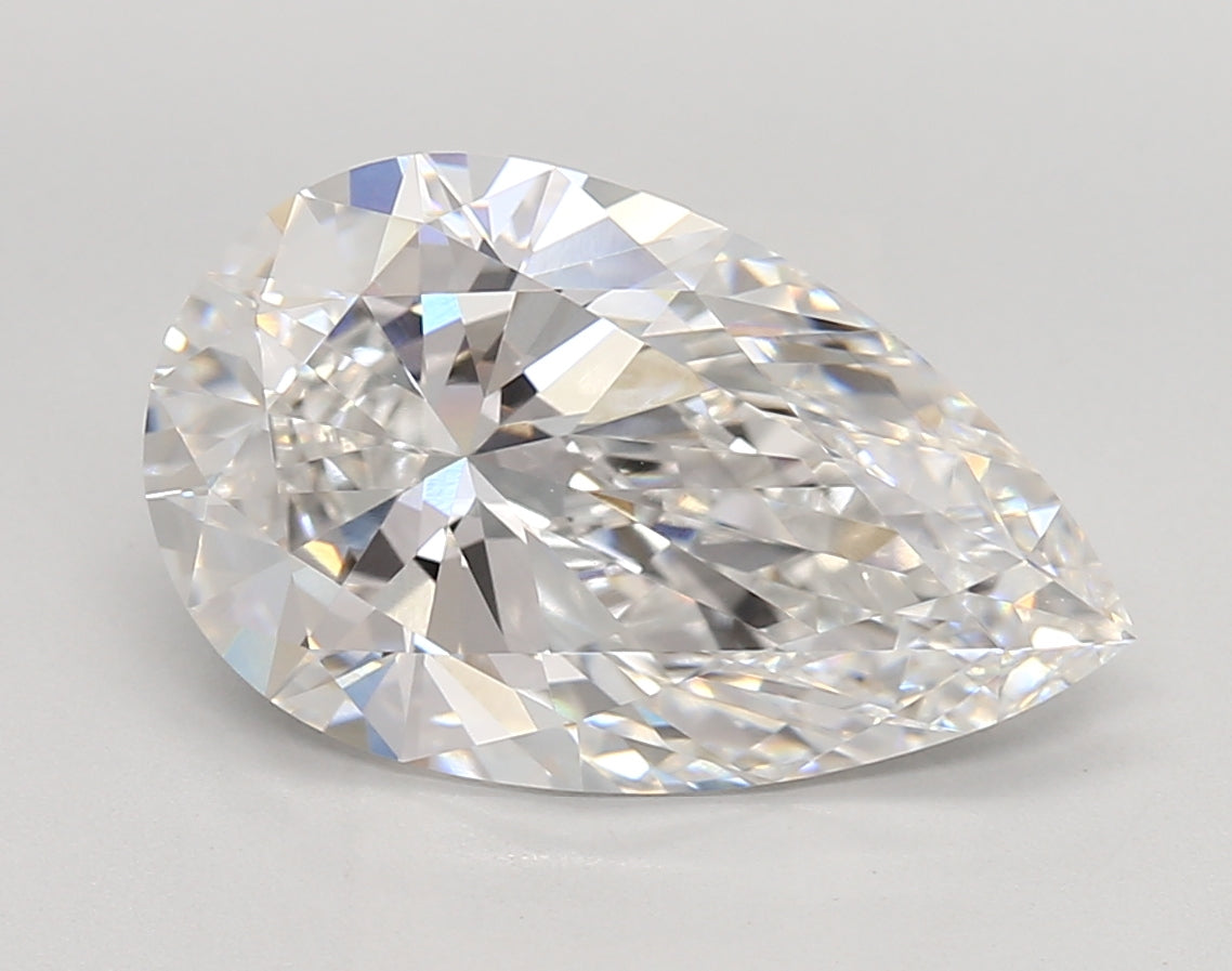 4.46 Carat Pear Shaped, Very Good Cut, E Color, VVS2 Clarity, IGI Certified Lab Grown Diamond