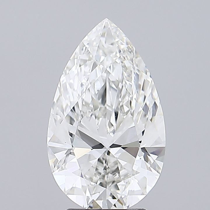 4.03 Carat Pear Shaped, Ideal Cut, G Color, VVS2 Clarity, IGI Certified Lab Grown Diamond