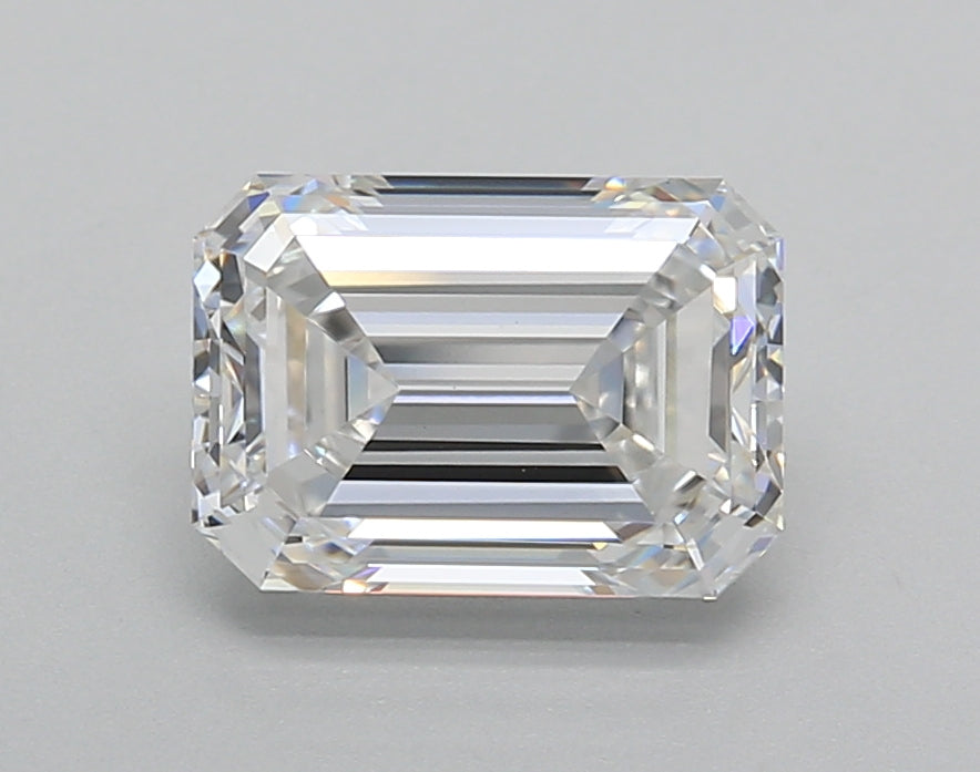 2.00 Carat Emerald Shaped, Excellent Cut, D Color, VVS2 Clarity, IGI Certified Lab Grown Diamond