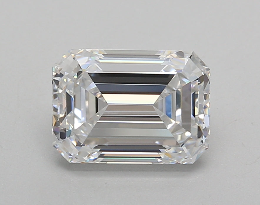 2.01 Carat Emerald Shaped, Excellent Cut, D Color, VVS1 Clarity, IGI Certified Lab Grown Diamond