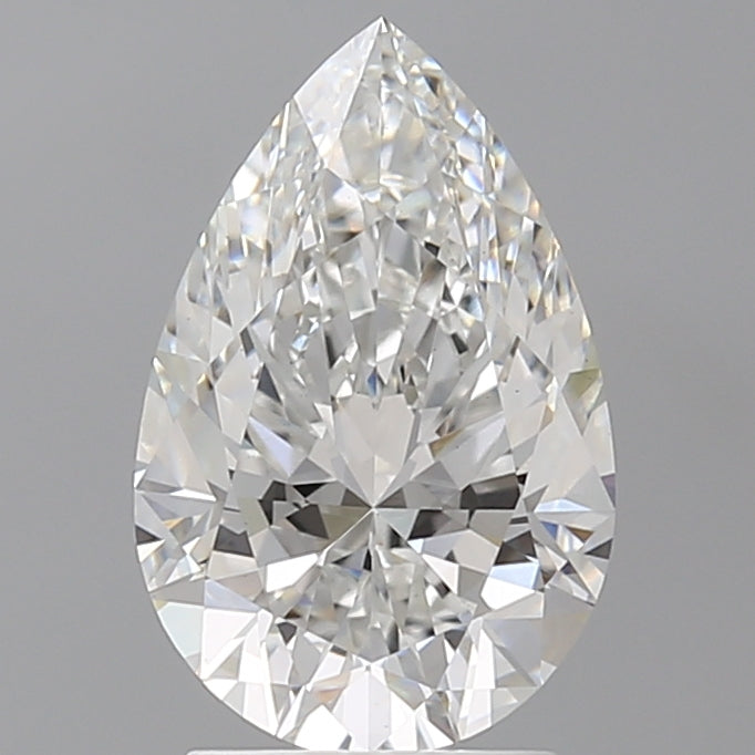 2.54 Carat Pear Shaped, Ideal Cut, E Color, VS1 Clarity, IGI Certified Lab Grown Diamond