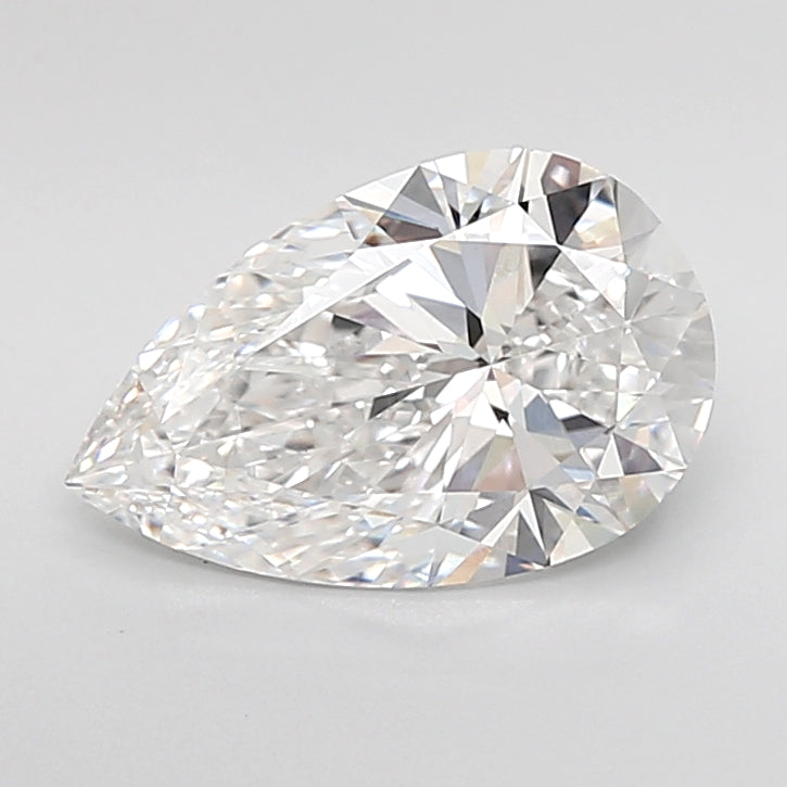 2.49 Carat Pear Shaped, Ideal Cut, D Color, VVS2 Clarity, IGI Certified Lab Grown Diamond