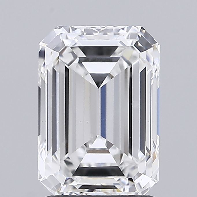 2.04 Carat Emerald Shaped, Ideal Cut, E Color, VS1 Clarity, IGI Certified Lab Grown Diamond