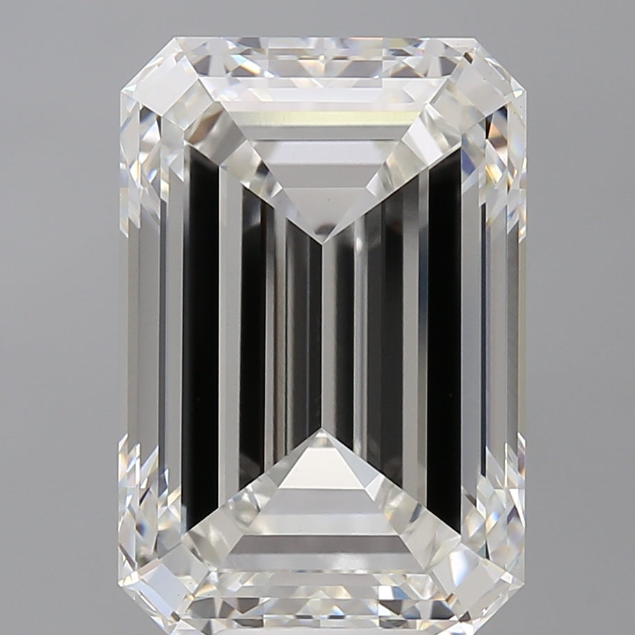 10.54 Carat Emerald Shaped, Ideal Cut, F Color, VVS2 Clarity, IGI Certified Lab Grown Diamond