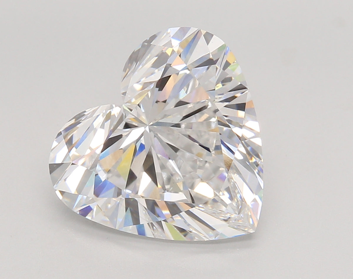 5.60 Carat Heart Shaped, Ideal Cut, D Color, VS1 Clarity, IGI Certified Lab Grown Diamond