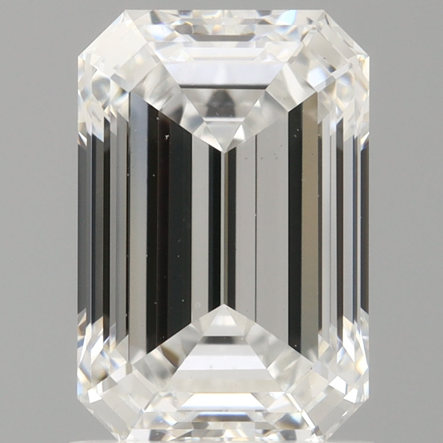 1.54 Carat Emerald Shaped, Ideal Cut, D Color, VS1 Clarity, IGI Certified Lab Grown Diamond