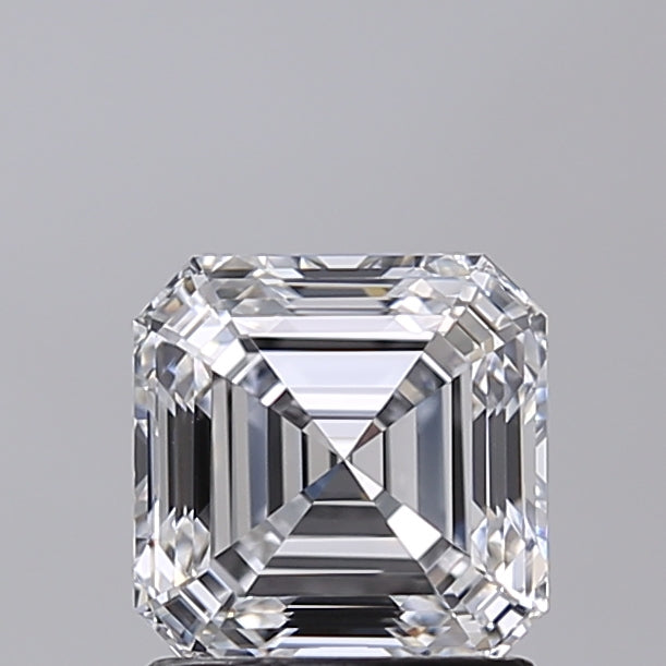 1.50 Carat Asscher Shaped, Very Good Cut, D Color, VVS1 Clarity, IGI Certified Lab Grown Diamond