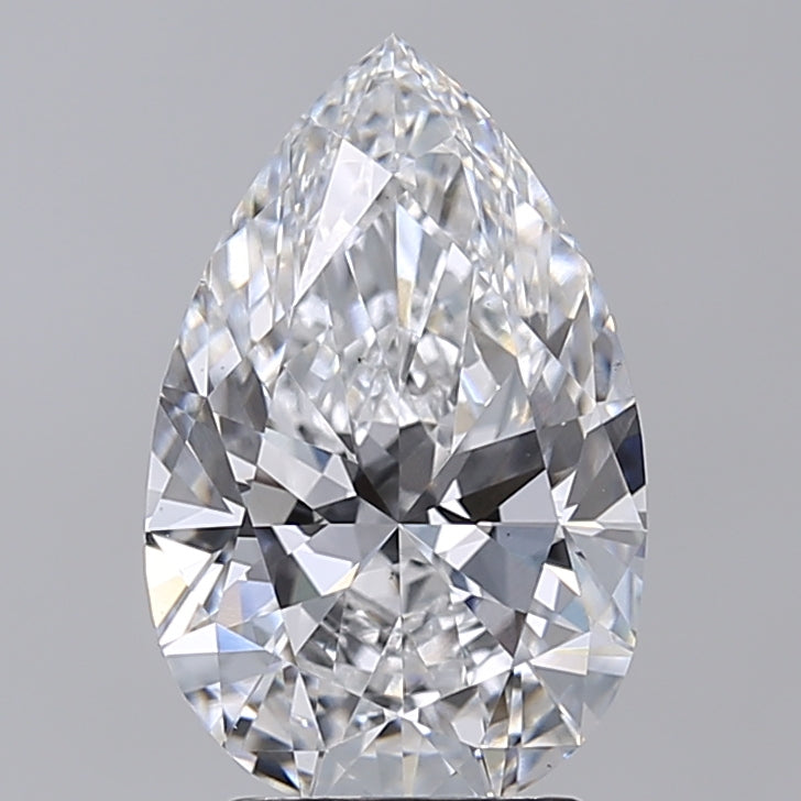 3.01 Carat Pear Shaped, Excellent Cut, D Color, VS1 Clarity, IGI Certified Lab Grown Diamond