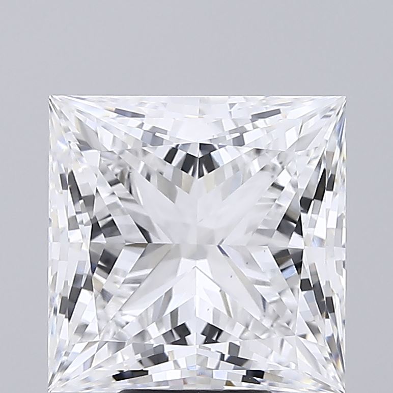 7.04 Carat Princess Shaped, Ideal Cut, D Color, VS1 Clarity, IGI Certified Lab Grown Diamond