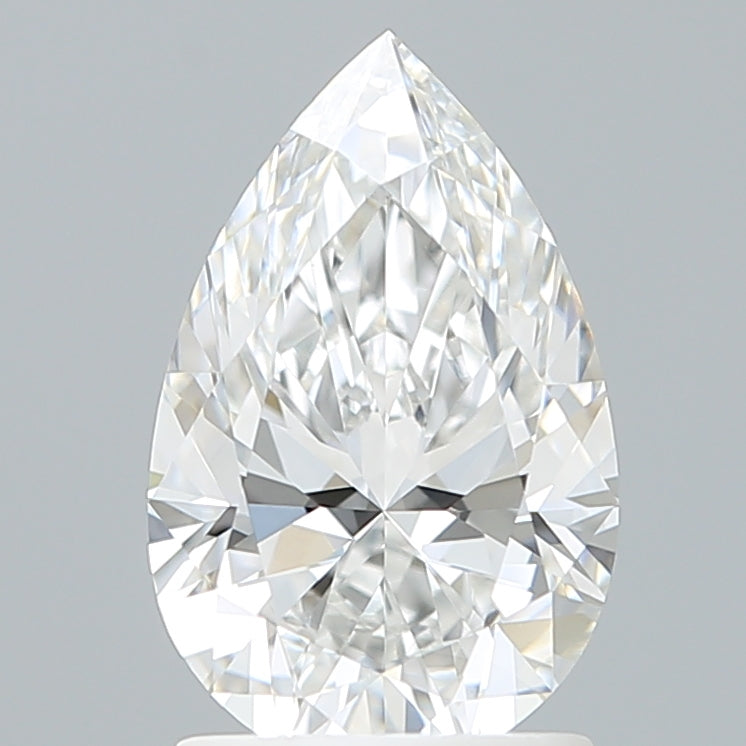 1.60 Carat Pear Shaped, Ideal Cut, E Color, VVS2 Clarity, IGI Certified Lab Grown Diamond