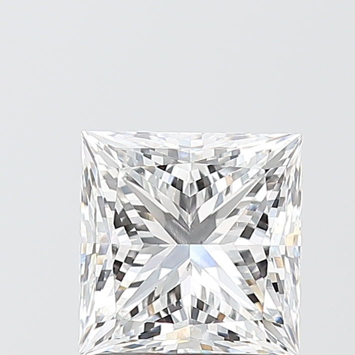 2.04 Carat Princess Shaped, Ideal Cut, E Color, VS1 Clarity, IGI Certified Lab Grown Diamond