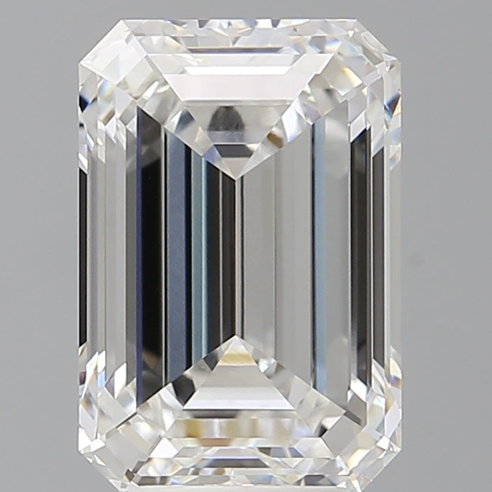 5.03 Carat Emerald Shaped, Ideal Cut, F Color, VVS2 Clarity, IGI Certified Lab Grown Diamond