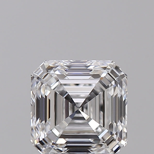0.71 Carat Asscher Shaped, Ideal Cut, D Color, VVS2 Clarity, IGI Certified Lab Grown Diamond