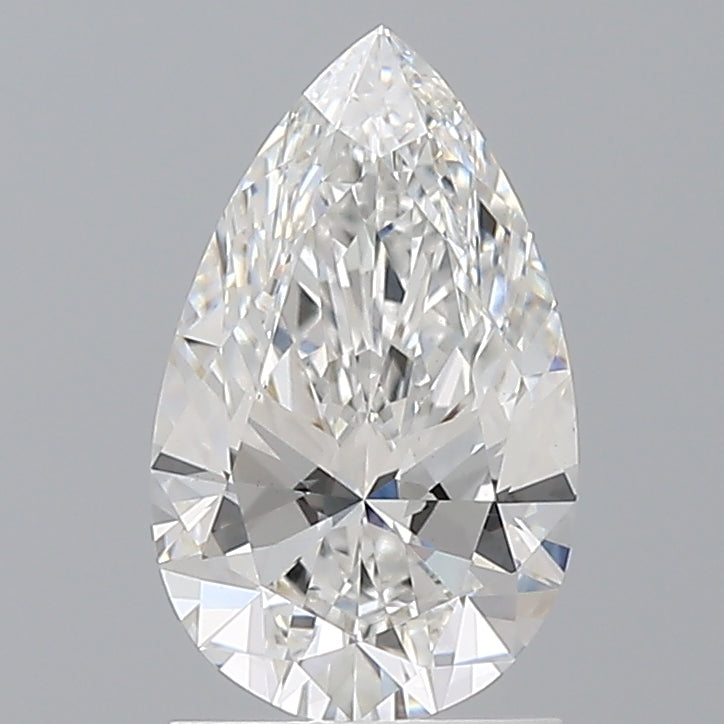 1.60 Carat Pear Shaped, Ideal Cut, E Color, VVS2 Clarity, IGI Certified Lab Grown Diamond