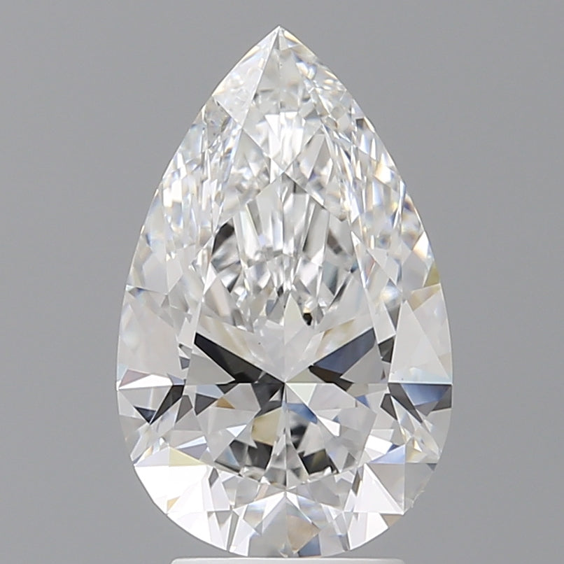 3.59 Carat Pear Shaped, Ideal Cut, E Color, VVS2 Clarity, IGI Certified Lab Grown Diamond