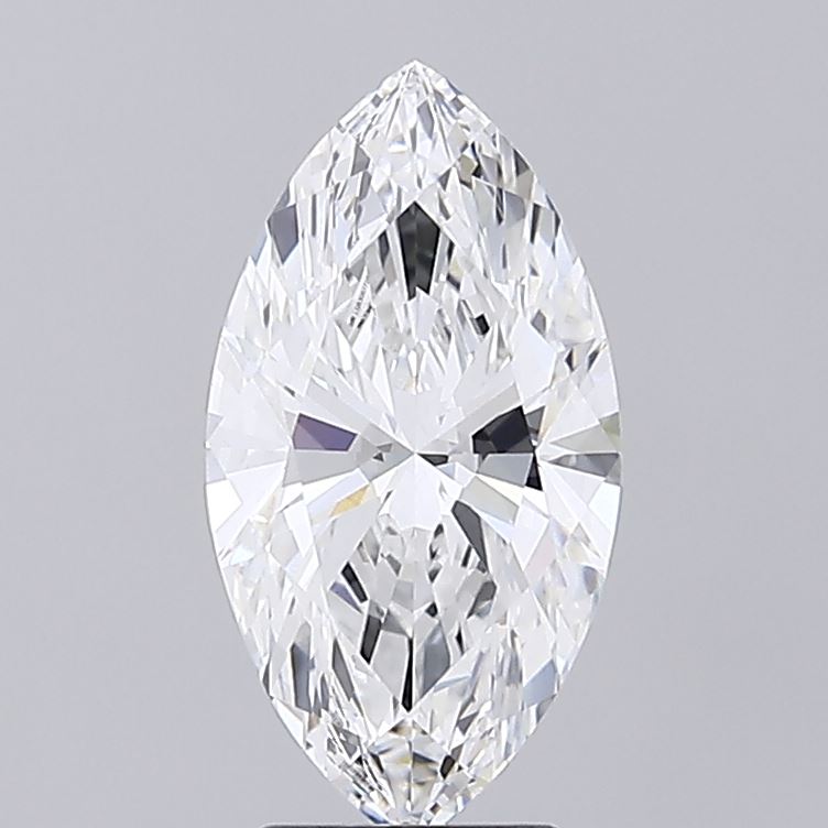 3.09 Carat Marquise Shaped, Ideal Cut, E Color, VVS1 Clarity, IGI Certified Lab Grown Diamond
