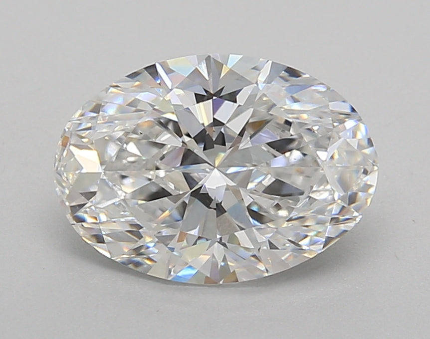 2.03 Carat Oval Shaped, Excellent Cut, D Color, VVS2 Clarity, IGI Certified Lab Grown Diamond