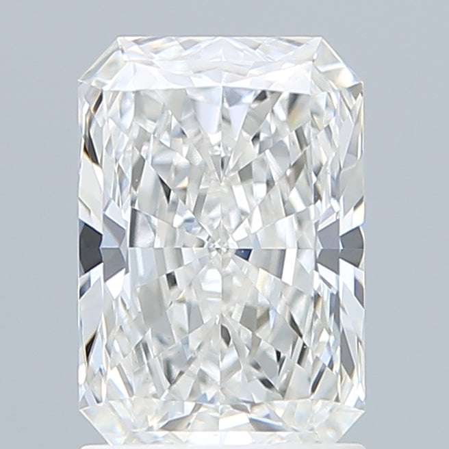 1.60 Carat Radiant Shaped, Excellent Cut, E Color, VVS2 Clarity, IGI Certified Lab Grown Diamond
