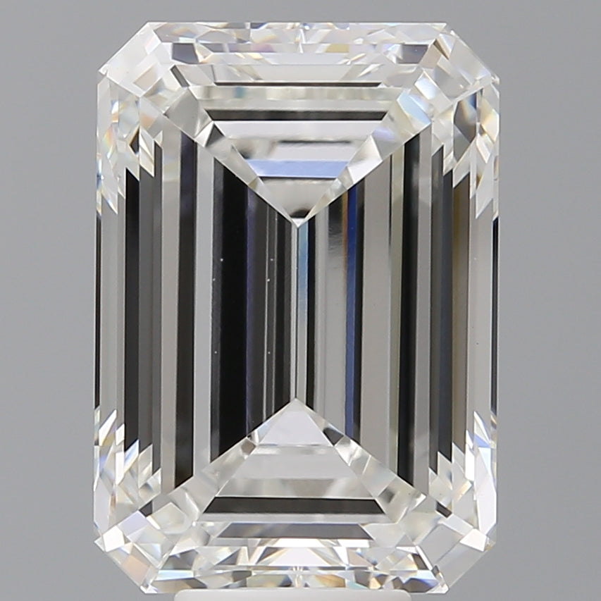 10.05 Carat Emerald Shaped, Ideal Cut, F Color, VVS2 Clarity, IGI Certified Lab Grown Diamond