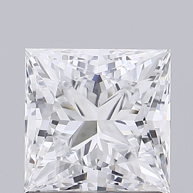 1.51 Carat Princess Shaped, Ideal Cut, D Color, VVS2 Clarity, IGI Certified Lab Grown Diamond