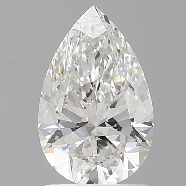 1.58 Carat Pear Shaped, Ideal Cut, E Color, VVS2 Clarity, IGI Certified Lab Grown Diamond